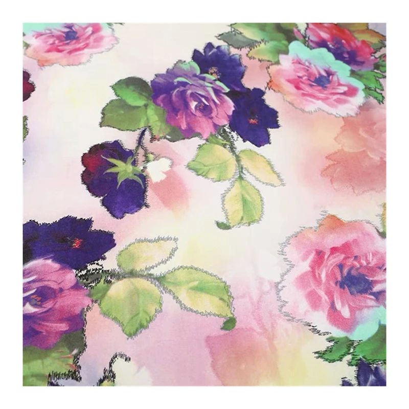 custom digital printed duchess bridal satin fabric and textile satin fabric