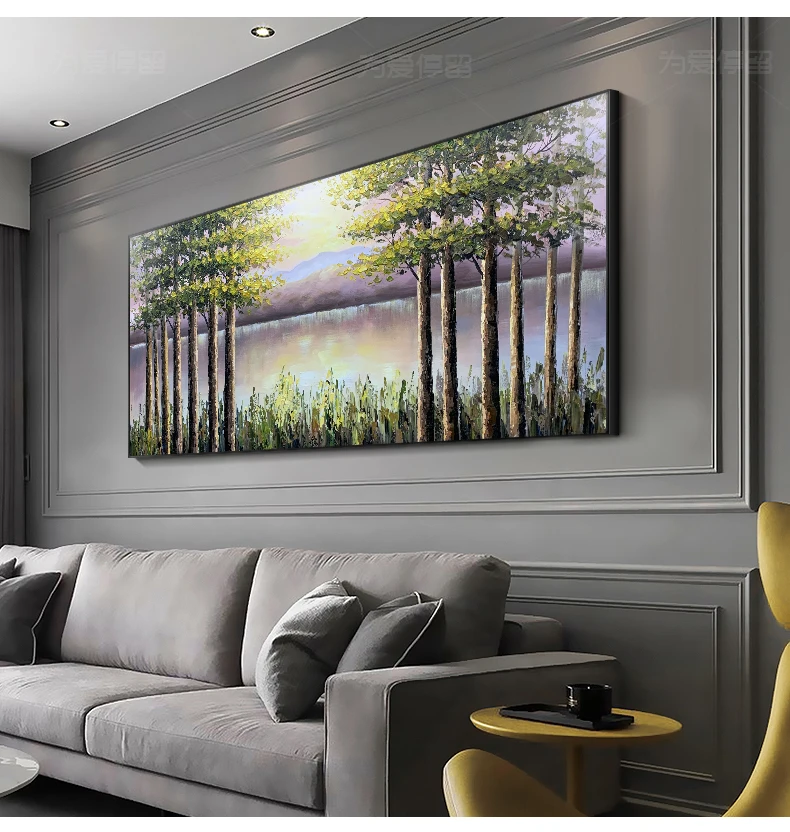 Abstract Golden Leaf Canvas Painting Modern Wall Art Decorative Picture Nordic Style Living Room 20*39 inch