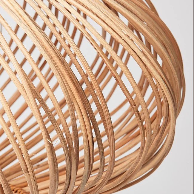 Cozy Decor Rattan Pendant Lamp Shade Vintage Ceiling Light For Home Decor