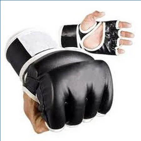 MMA Gloves Combat Sports Matt Black 7oz MMA Training Sparring Grappling Boxing Muay Thai Punching Bag UFC Gloves