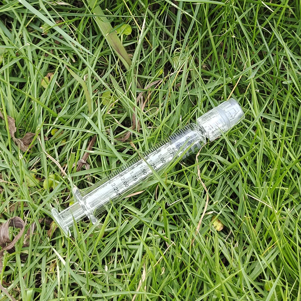  Новый шприц для автомобильного инжектора 2021 портативный с замком Luer Lock 1 мл 0 5 стеклянный конопляного масла банка индивидуальной упаковкой в наличии