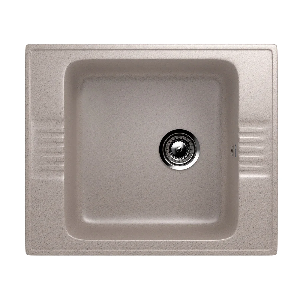 Square Composite Stone reversible one-section kitchen sink ULGRAN U-204 artificial granite single kitchen sink