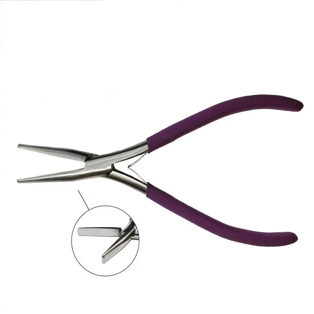 Professional Micro Ring Hair Extension Tools High Quality Stainless Steel Pliers with Premium Silicone Material