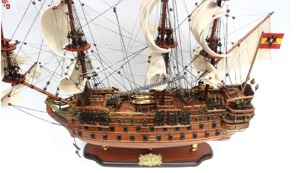 WOODEN SAN FELIPE 60cm MODEL TALL SHIP/ WOODEN TALL SHIP/ CRAFT SHIP MODEL
