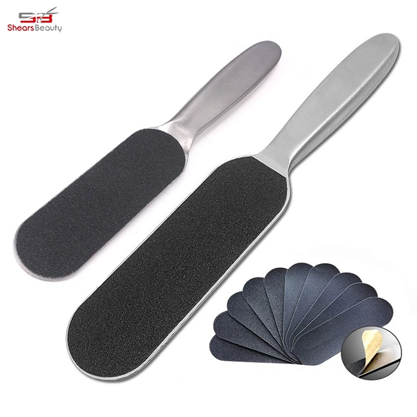 Replaceable Paddle Reusable Metal Stainless Steel Cracked Skin Callus Remover Feet Rasp Professional Pedicure Foot File