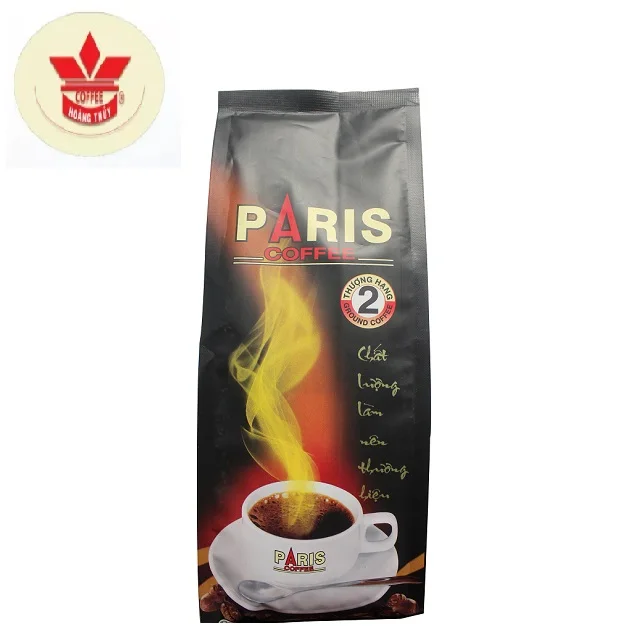 Best Selling PARIS 02 Ground Coffee 70% Arabica 20% Robusta Natural Caramel Color Syn exported to Asian countries from Vietnam