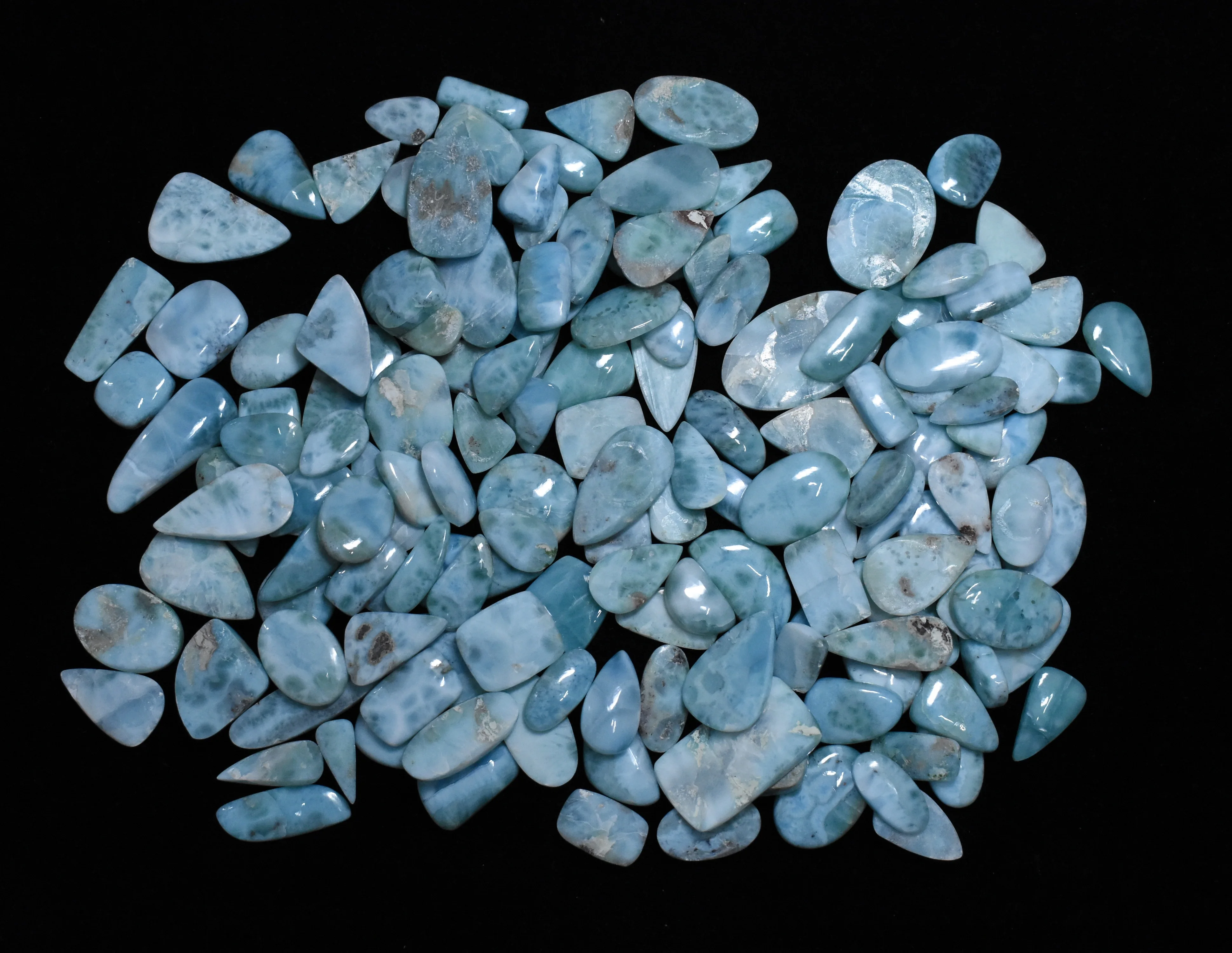  Натуральный голубой Ларимар кабошон разных форм все размеры Синий драгоценный камень для ювелирных изделий