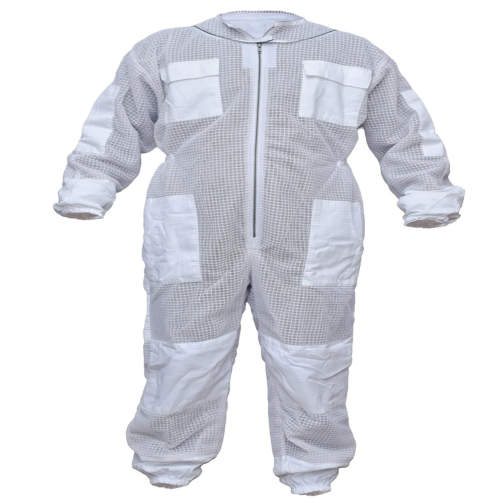 White Color Cotton Beekeeper Protective Suits Bee breathable suit honey bee suits Unisex  Smock Protection Coverall