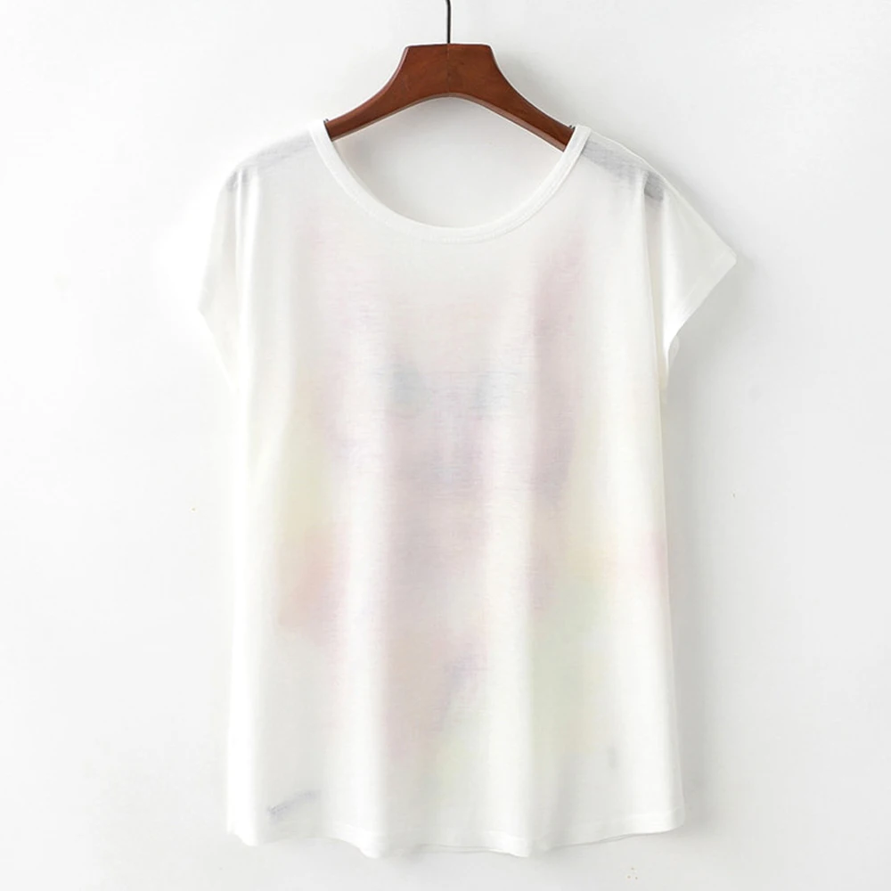 
Summer Women T Shirt Cute Style Print T-shirt Short Sleeve O-neck Tops Size M L XL 