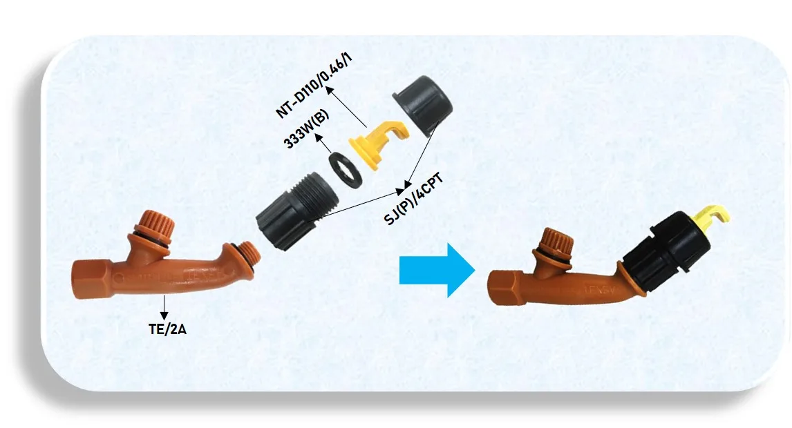 Deflector Flat Fan Nozzle Tip for Knapsack Sprayer in Pesticide spray Fan Pattern Nozzle Plastic Nozzle