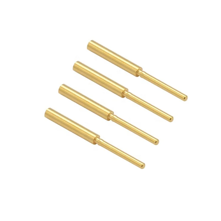 CNC customized 1mm 2mm gold plated brass contact pin for medical electronics