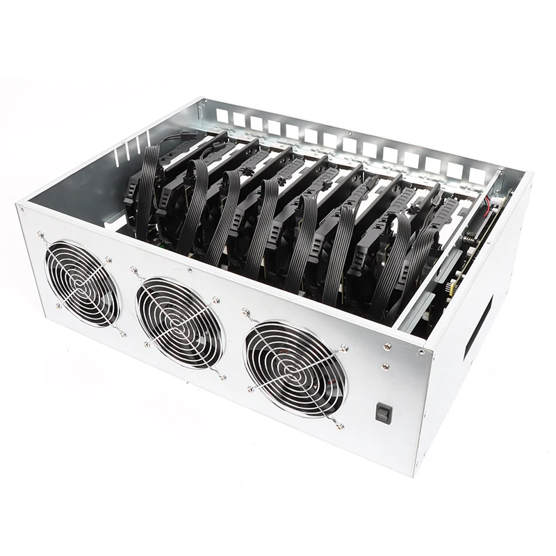 
 Complete Sets GPU Miner Mining Graphic Card 8 GPU RX580 8GB 220MH/s~230NH/s ETH Mining Rig  