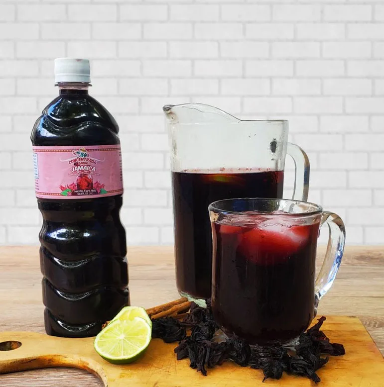 Rio Mex Hibiscus Concentrate Juice Flower Concentrate Used to Create Refreshing Agues Frescos