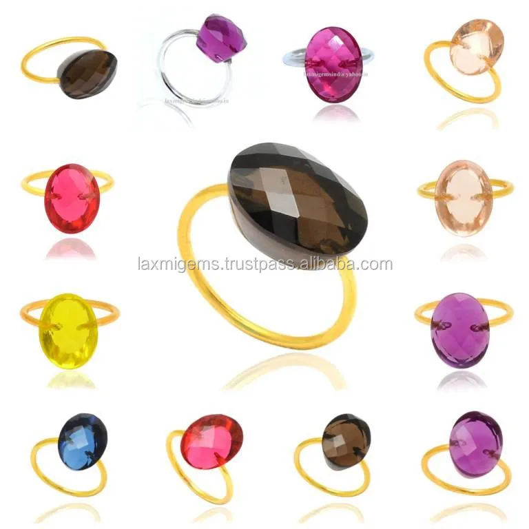 Amazonite gemstone rolled edge bezel of 14K yellow gold with 925 sterling silver band ring