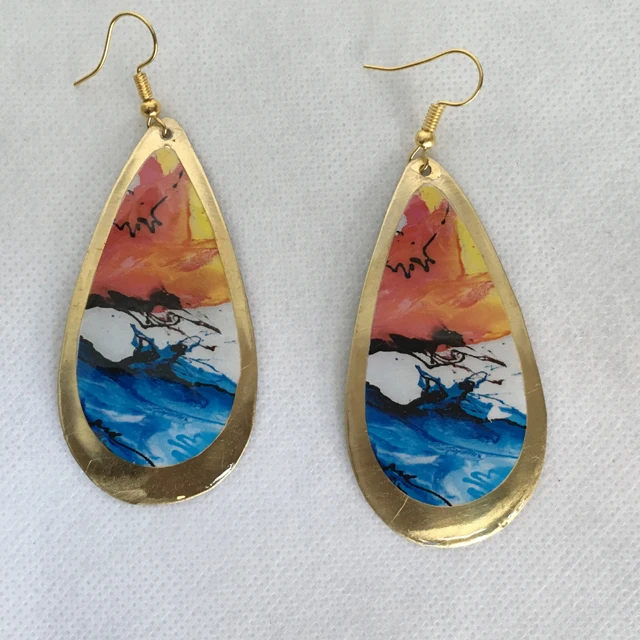 Best Brass with golden plated designed sticker set on top earrings set jewelry for women accessories fashion jewelry earrings