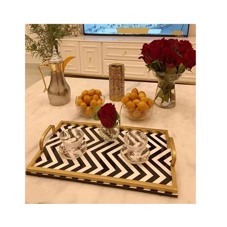  Сервировочный поднос с инкрустацией по низкой цене