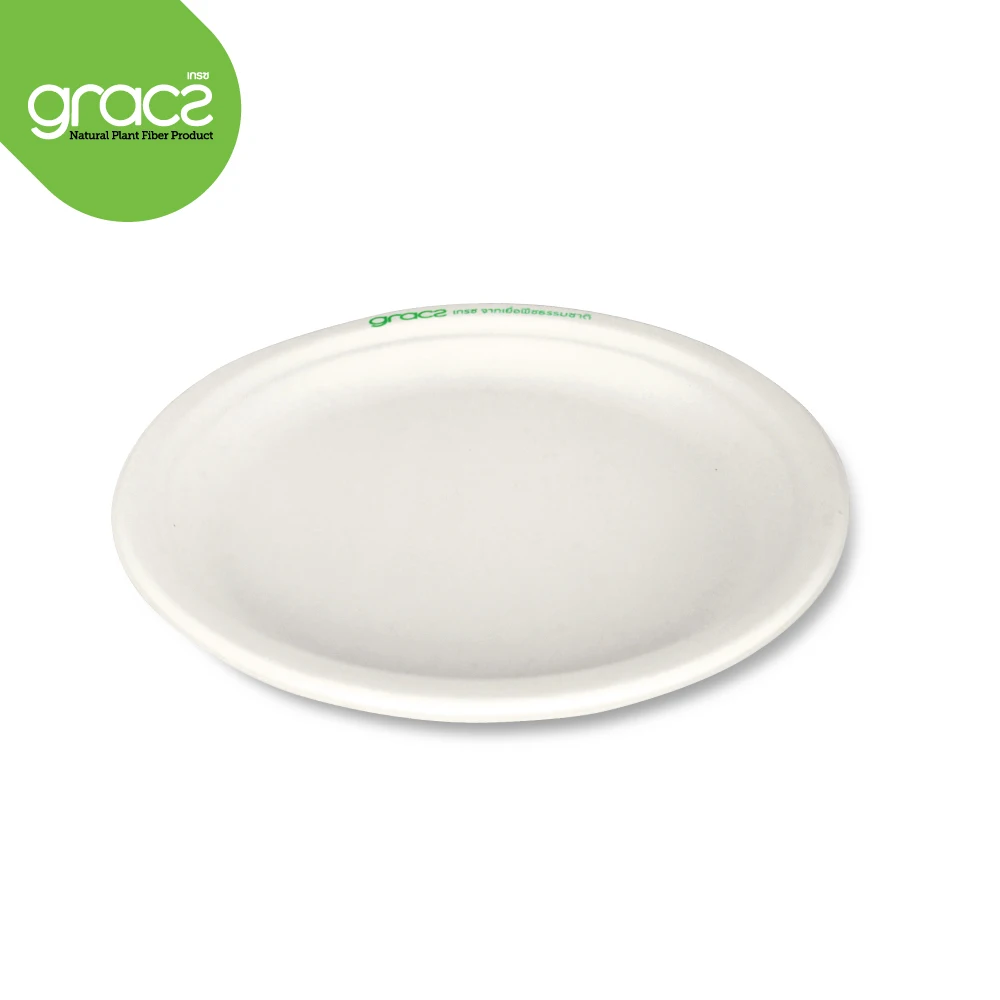 Gracz P013 австралийская тарелка 9 дюймов пищевые контейнеры бумага из сахарного тростника упаковка компост Таиланда