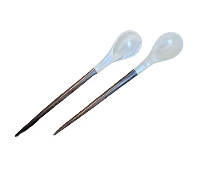 New design mother of pearl spoon for caviar egg tea sugar salt and pepper tea and coffee from Vietcrafts