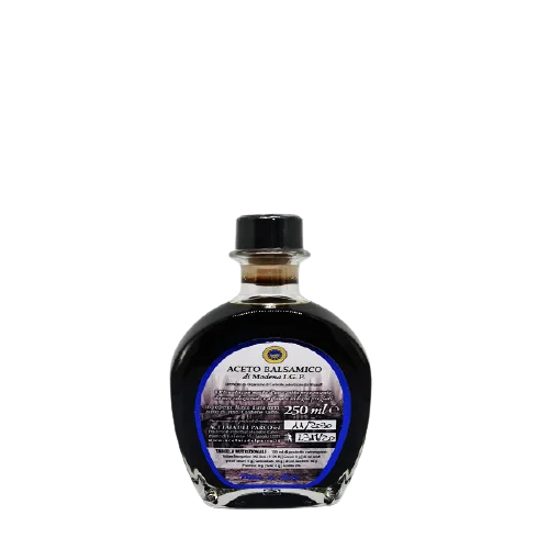 Коричневый уксус, жидкий нежный стеклянный флакон с ярлыком, насыпной дистиллированный уксус, 100% натуральный бальзамический уксус Modena PGI Blue, 0,25 кг