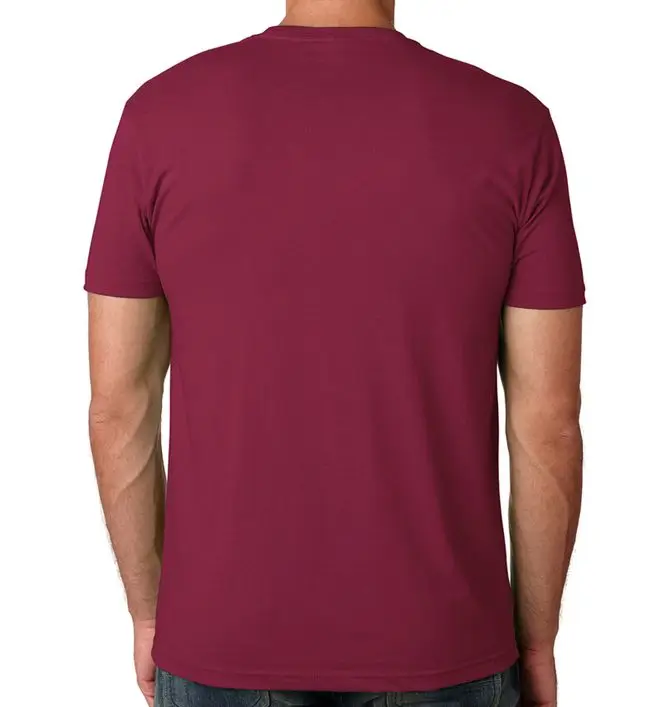 Sporty Style Round Neck Unisex Tee with Custom Logo Print Breathable Fitted Fitness Tee Maroon color crew neck cotton t shirts