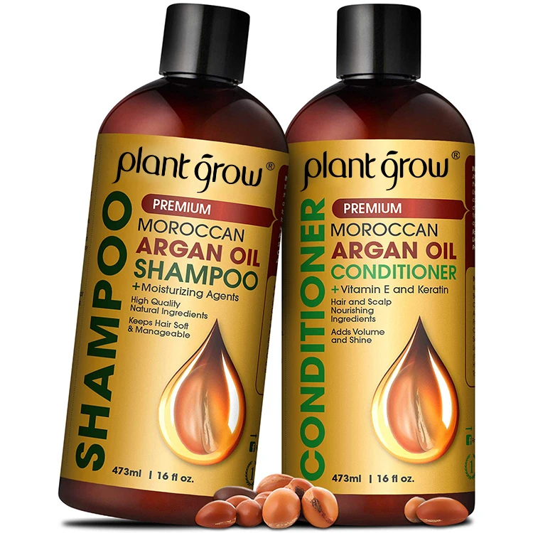 
OEM Private Label Hair Loss Products Sulfate Free Shampoo Bio Natural Argan Oil Keratin Hair Treatment DHT Shampoo and Conditioner 