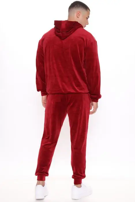 Велюровые спортивные костюмы в комплекте 2 вещи костюм бархатные для мужчин комплект повседневной одежды из предметов с длинным рукавом пользовательские велюровые