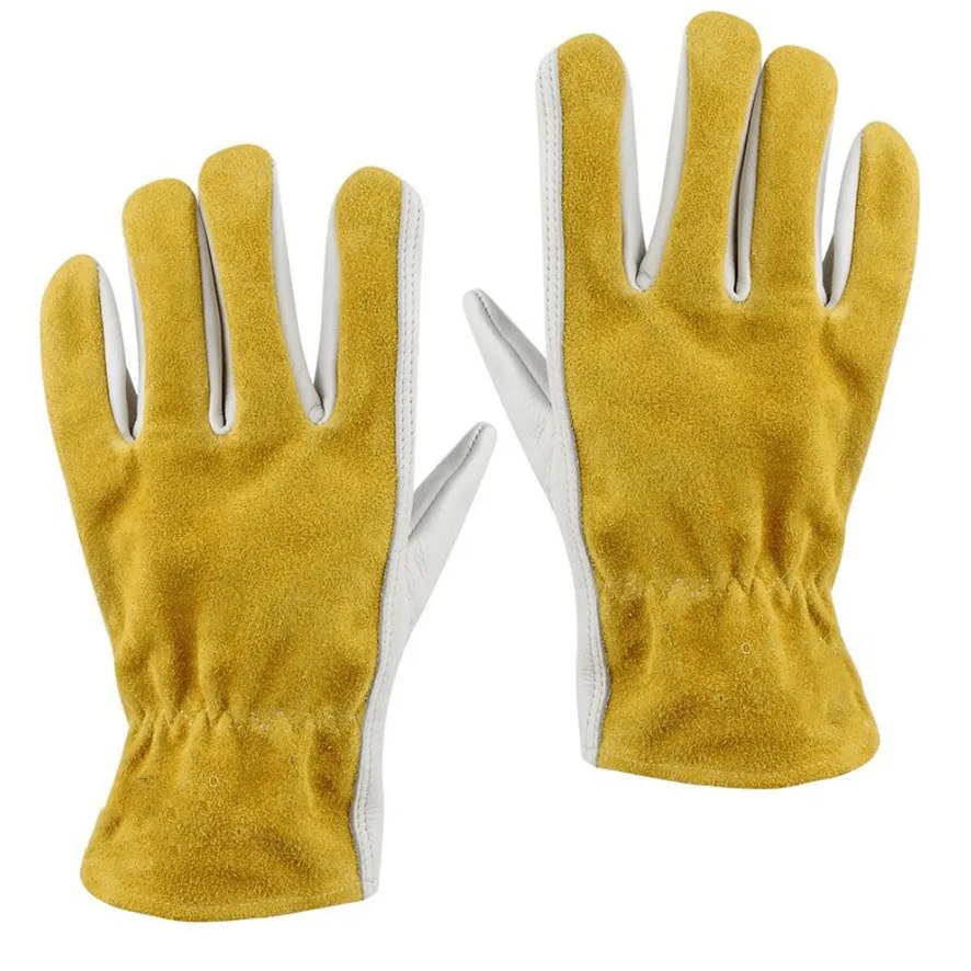 Amazon hot selling cowhide leather working gloves safety gloves welding gloves