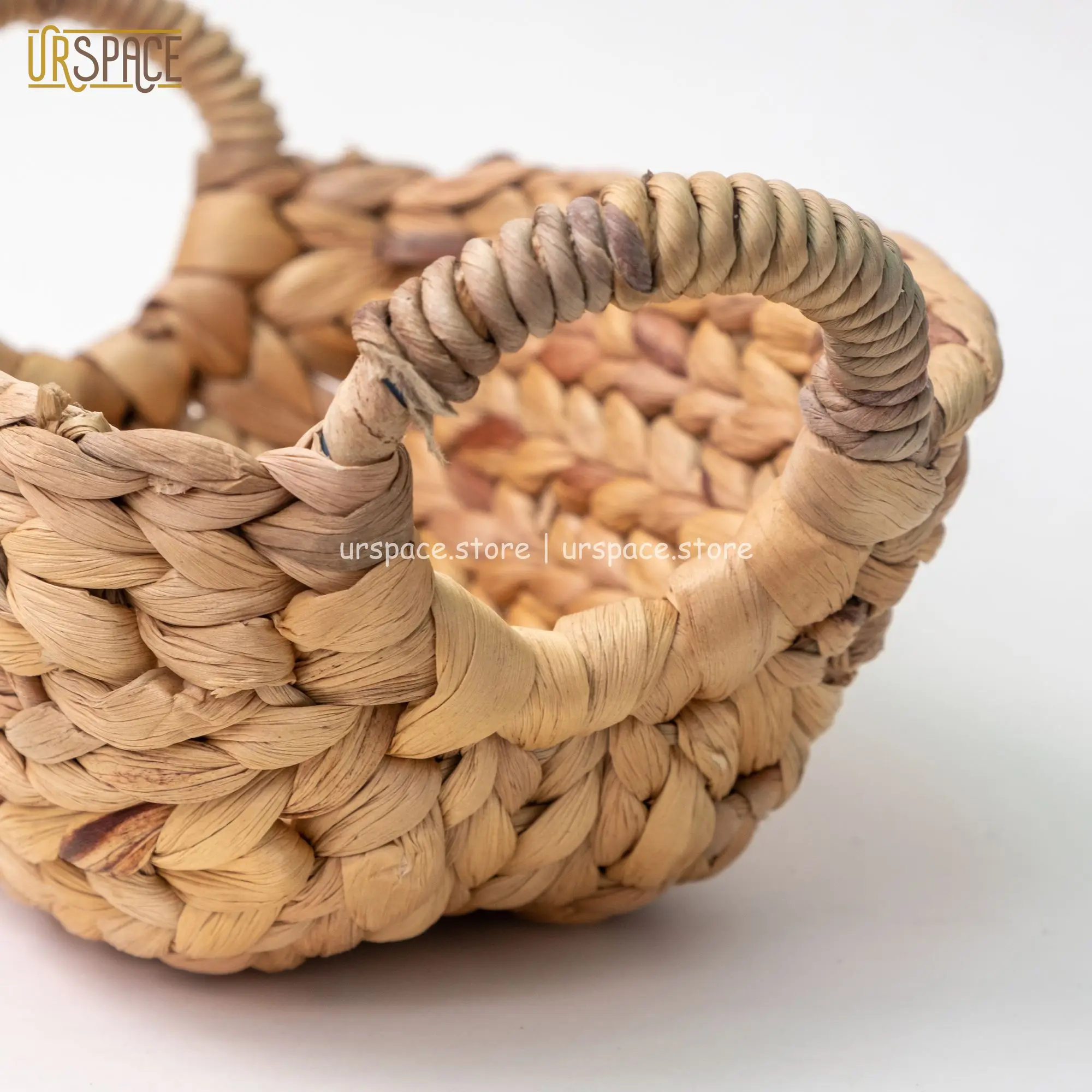 Multifunction Set of 3 Piece Water Hyacinth Storage Basket with handles ODM/OEM service