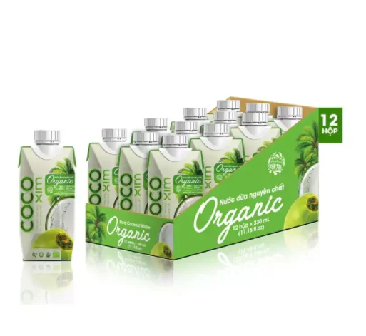 Лучшая цена от вьетнамского производителя настоящая кокосовая вода 330 мл x 12
