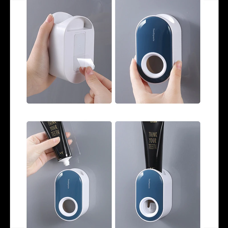 Factory direct supply wall-mounted bathroom plastic toothpaste squeezer dispenser