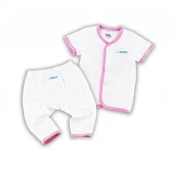 FIFFY Baby Apparel Short Sleeve + Long Pant Suit Baby Apparel (Pink)
