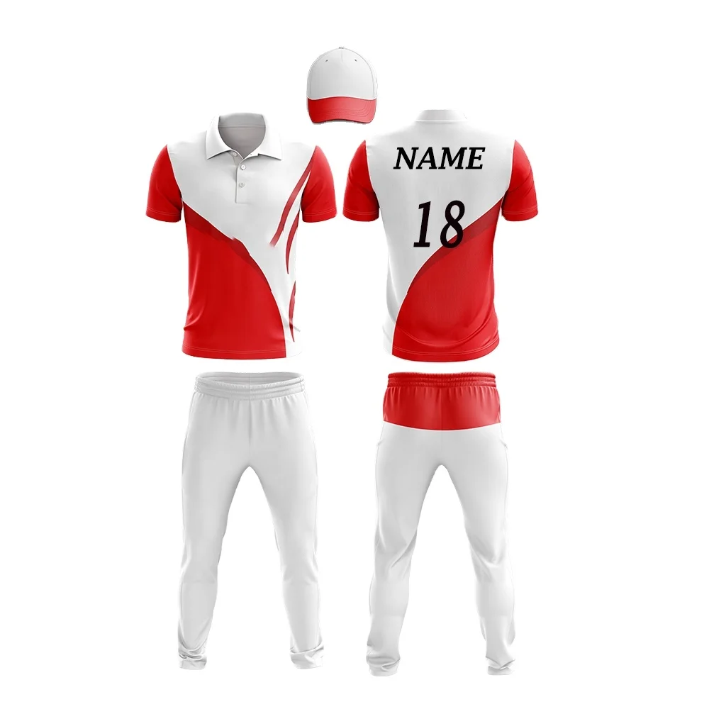 Custom sublimation cricket team full cricket kit design uniforms