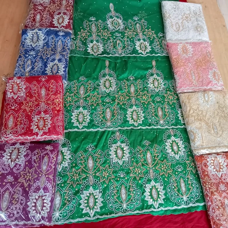 Beaded George Wrappers gele asoke headties women scarfand headties mult color headtie