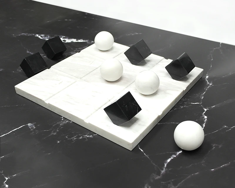 Shelves Decor  Marble Material Chess Set for Living Room