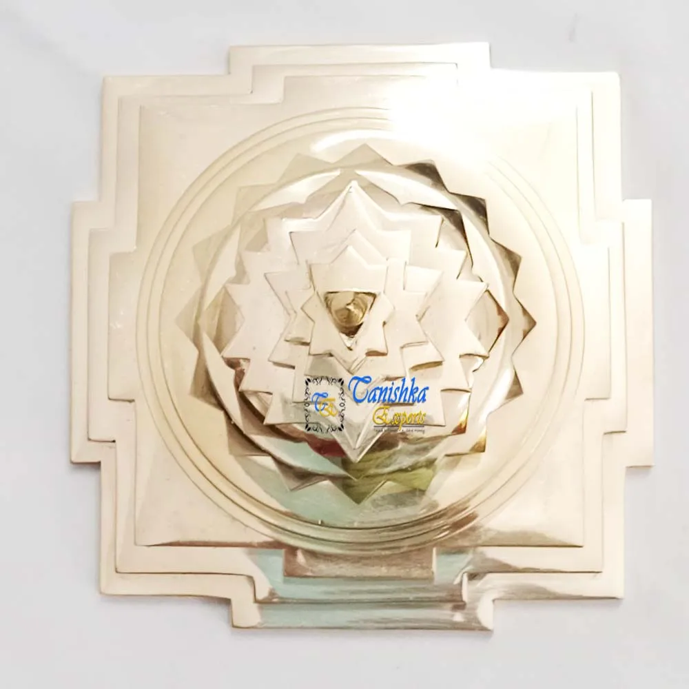Customized Home Decorative Meru Sri Yantra Nautical Vedic Sri Chakra Vintage Style Metal Made Brass Meru Shree yantra