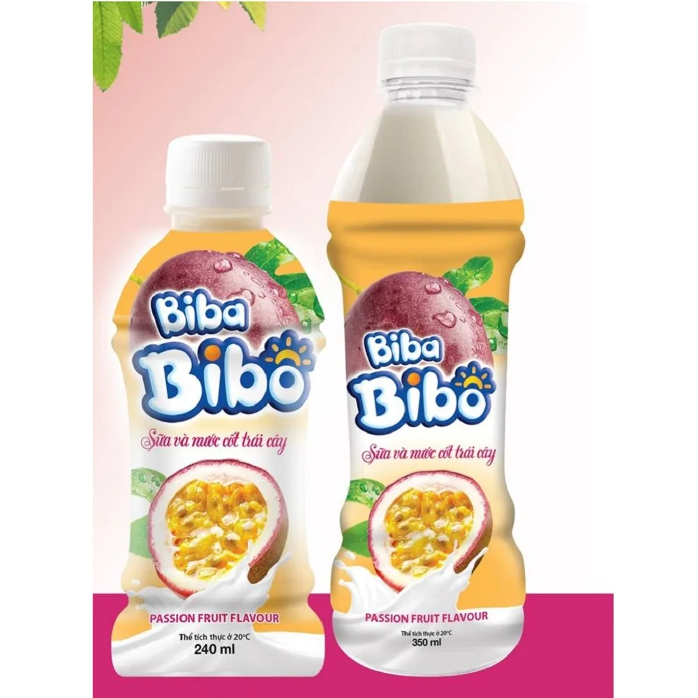 Natural Organic Fruit Milk Drink With Passion Flavor Pet Bottle 350ml With Best Price From Vietnam