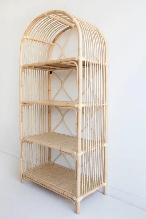 High Quality Rattan Wicker Bungalow Rattan Shelves/ Rattan Bookshelf / Rattan Furniture