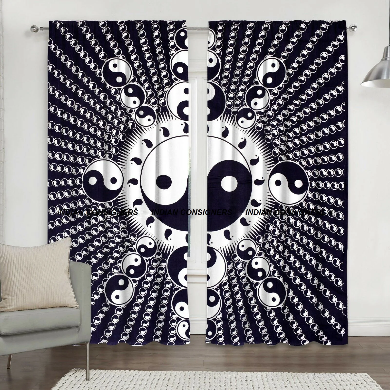 Home Decor Curtain Wall Hanging Door Window Drape Valance Cotton Handmade Multiple Color Ethnic