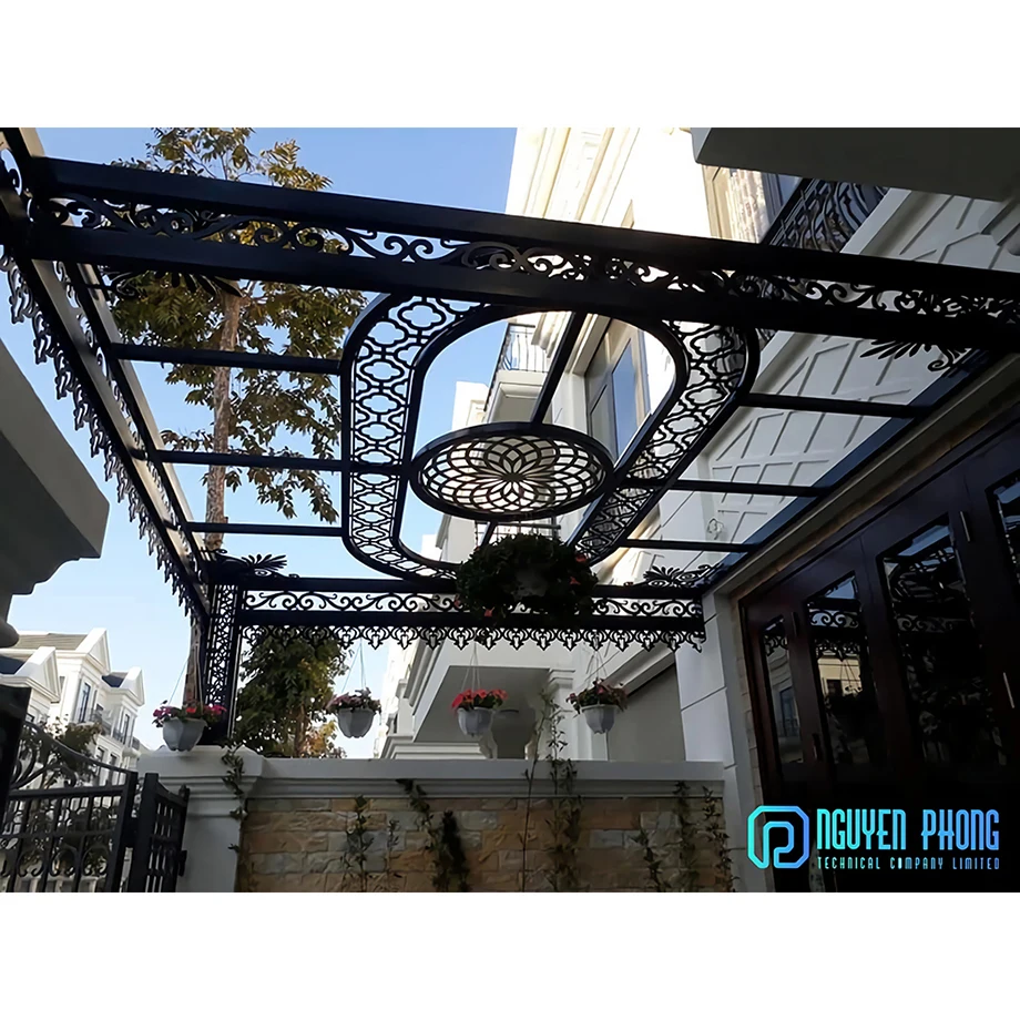 В наличии кованый Утюг нержавеющая сталь дверной навес тент оптовая продажа от