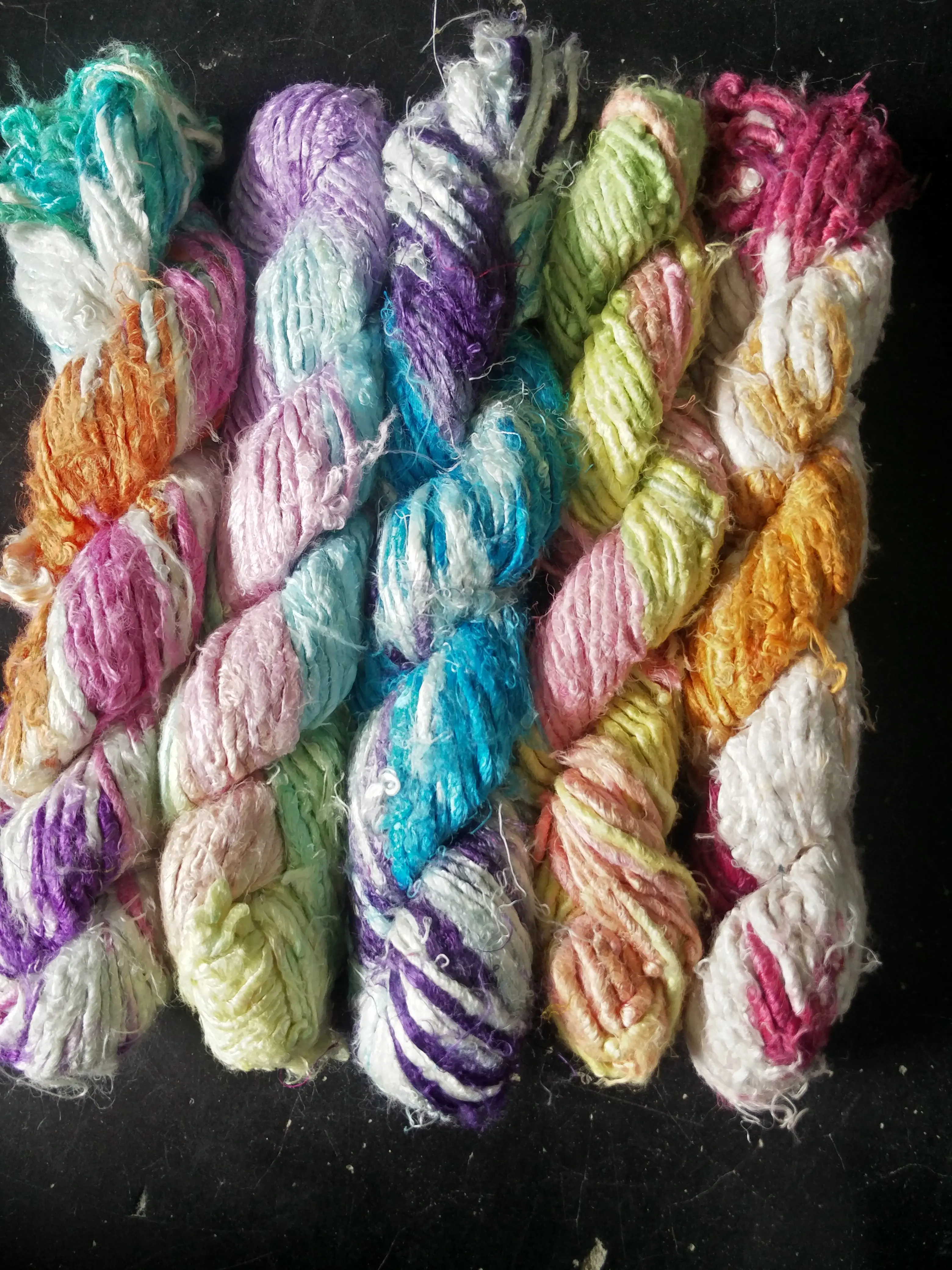 Banana Silk Yarns in Single Solid Dyed Colors