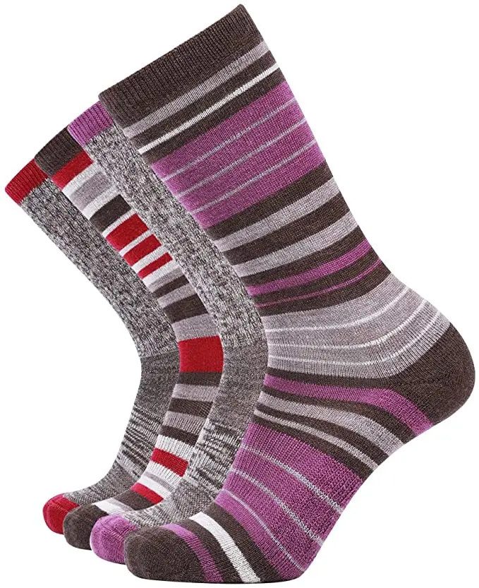 Производитель EnerWear, 4 упаковки, женские носки из мериносовой шерсти для прогулок на открытом воздухе