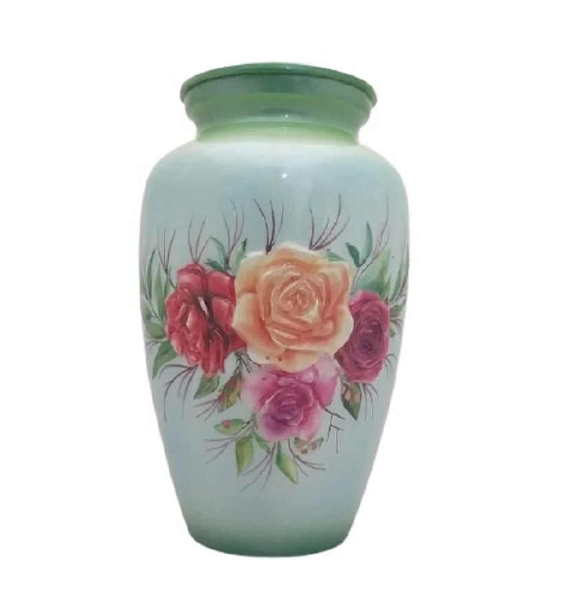 
Напечатанные урны для человеческого пепла | Ручная работа, кремации урны с бесплатным маленьким Keepsake Урна и бархатные сумки для переноски | Металл Ur 