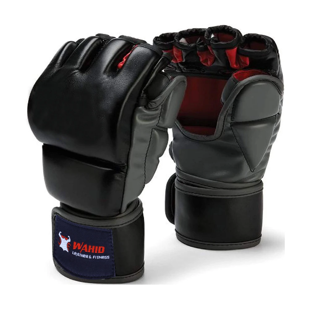MMA Gloves Wrist Support & Custom Fit Kickboxing Grappling Martial Arts Muay Thai Taekwondo Gloves for Women Men Kids Maya Hide