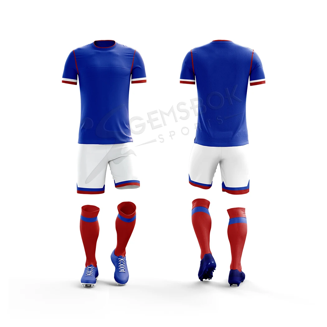 Customized High Quality Wholesale Soccer Jerseys Sets Mens Football Uniform Kits Football Team with Logo 100% Polyester