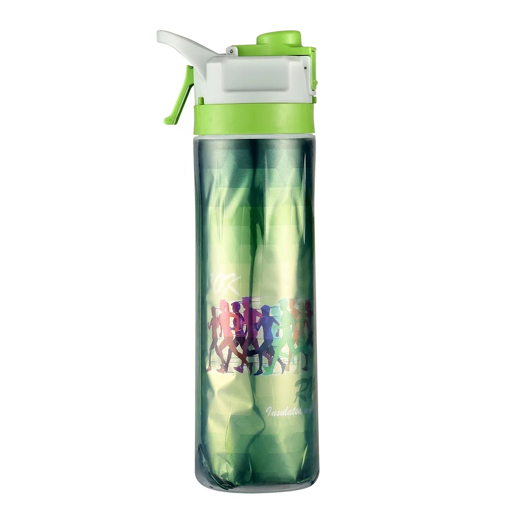 
650ml Misting and Drinking plastic sporty water bottle 