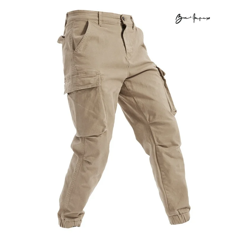 wholesale custom made 95%cotton 5% spandex 2021 Cargo Pants Slim Fit Casual Jogger sweatpants for young and teen younger b