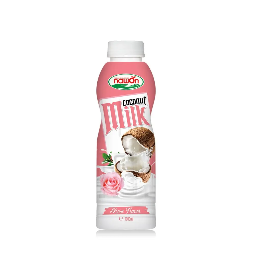 Coconut Milk 1L NAWON For Drink with Rose Flavor Less Cholesterol OEM Beverage Provider in
