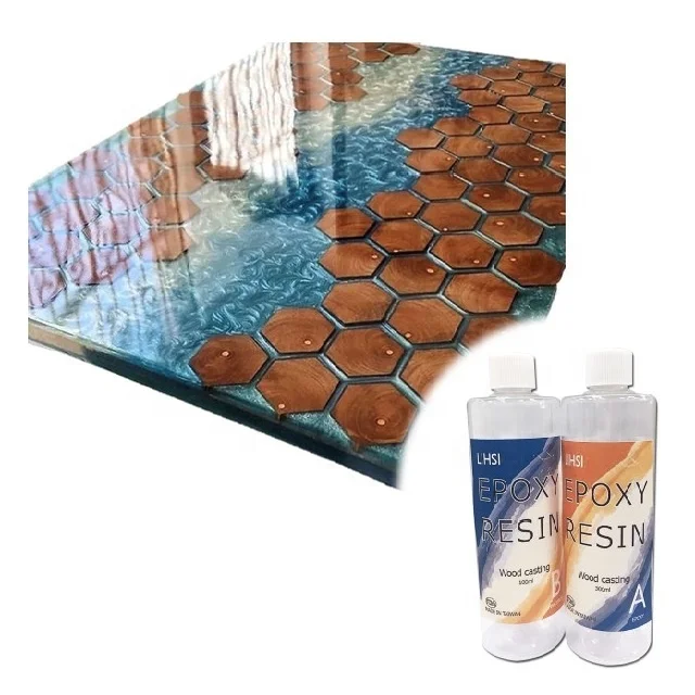 
Transparent Clear Wood Table Casting epoxy resin 