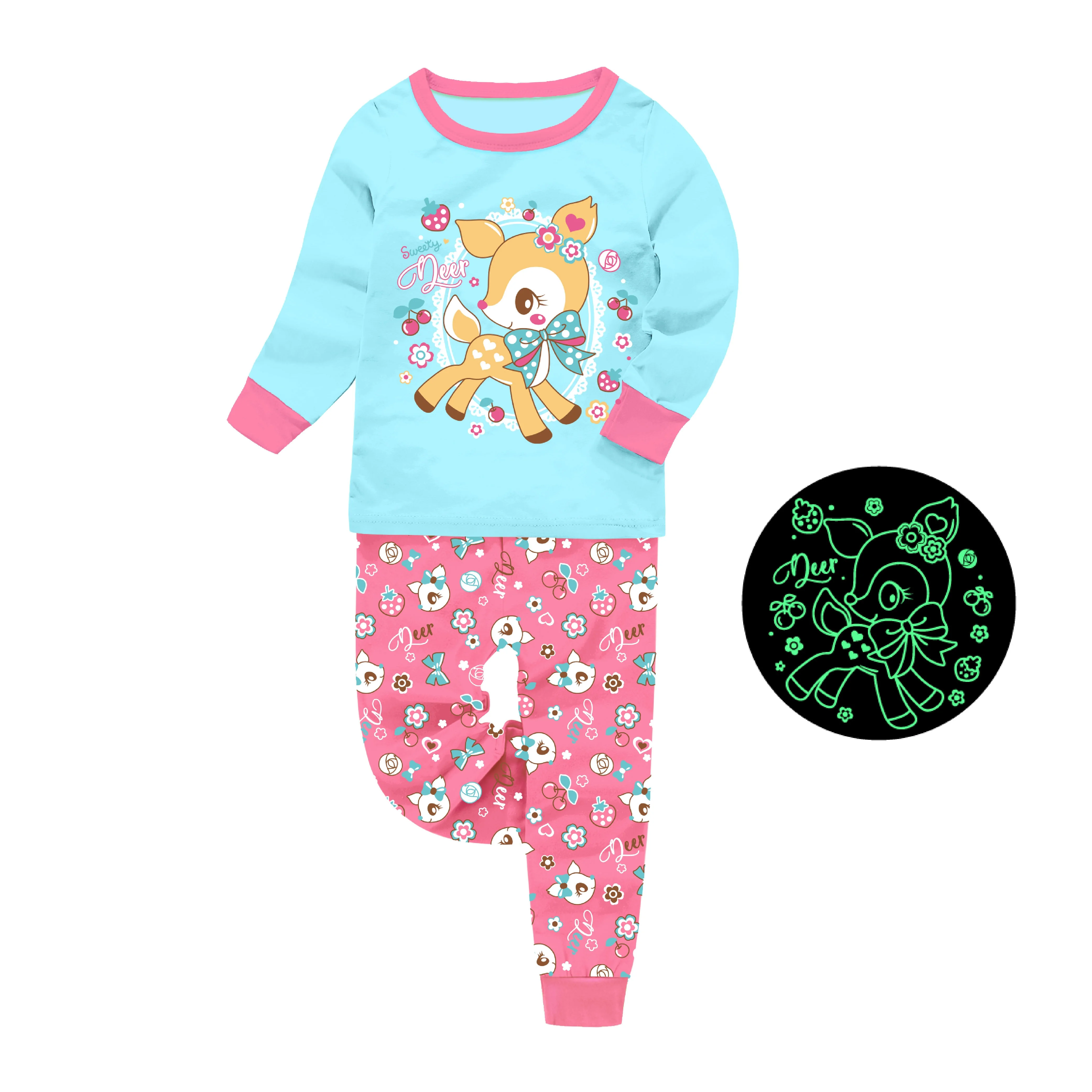 
Glow in the dark Girls Nightwear kids Pyjamas Slippers Robes 