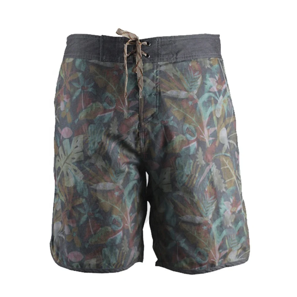 OEM Print Board Beach Stretch Surf Men Swim Shorts Waterproof Pockets Boardshorts Surf Custom Sublimation Shorts For Adult